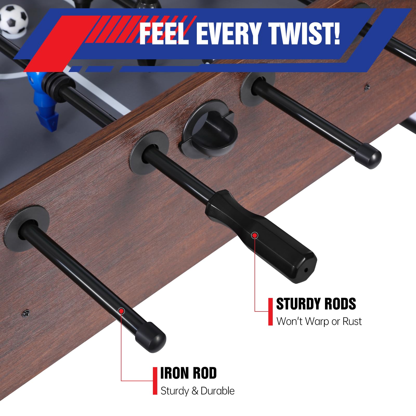 54" Foosball Table for Adults & Kids