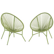 2 Piece Outdoor Acapulco Chair Set Green