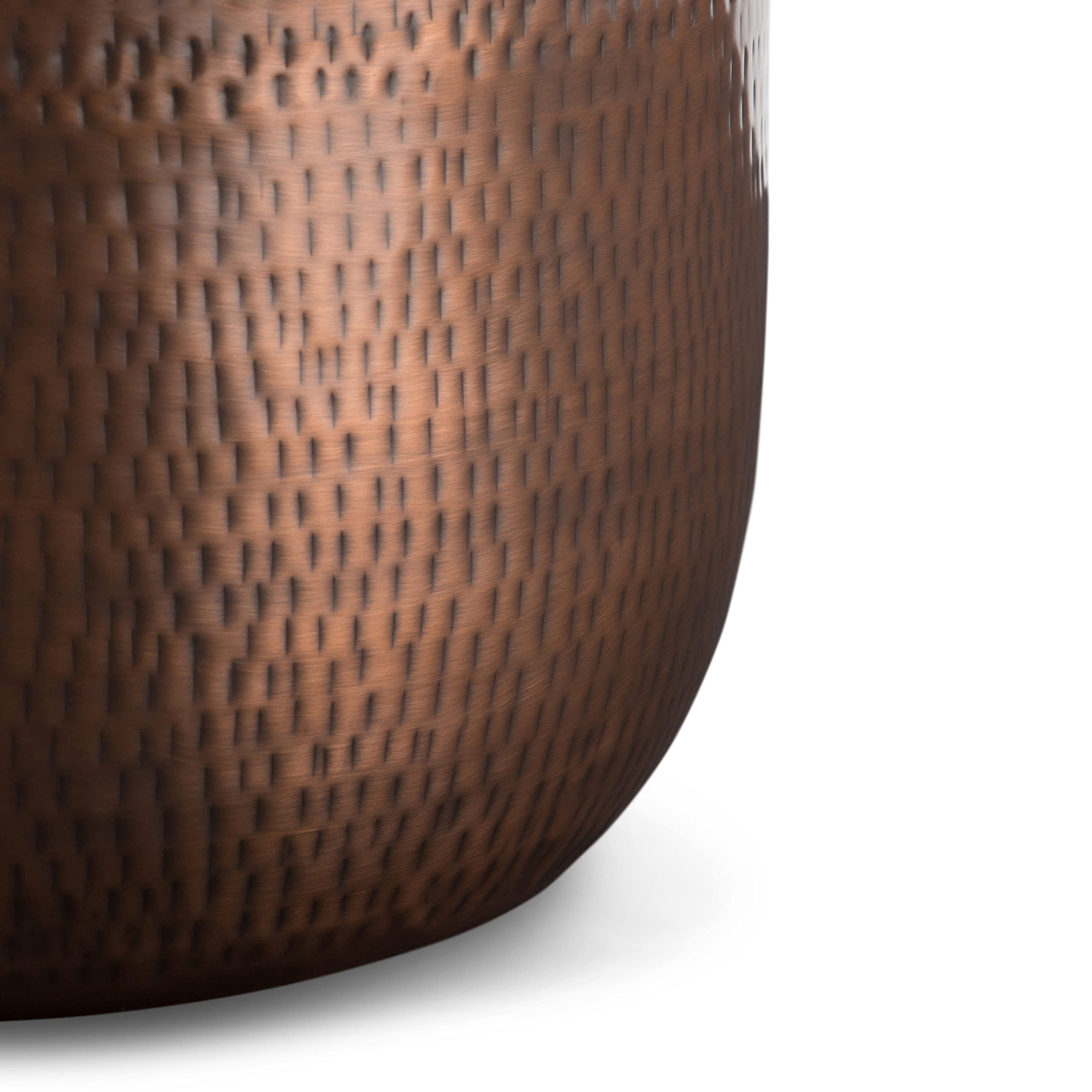 Metal Storage Accent Table - 19 Inch Round Drum Side Table