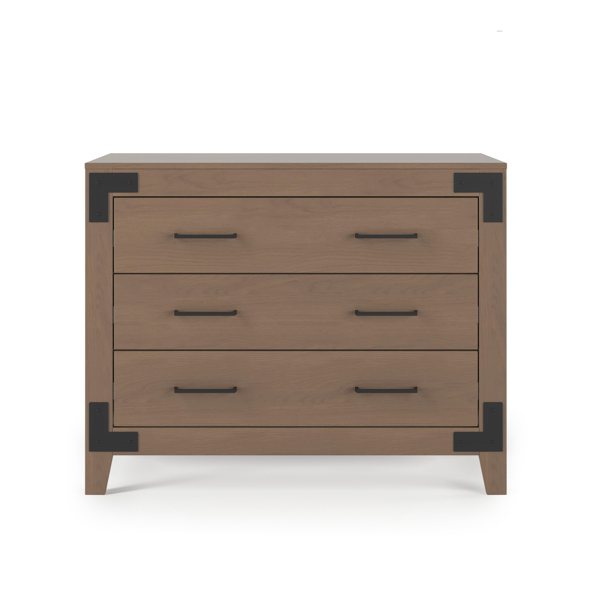 Lucas 3 Drawer Dresser - Modern Farmhouse Style with Anti-Tip Kit