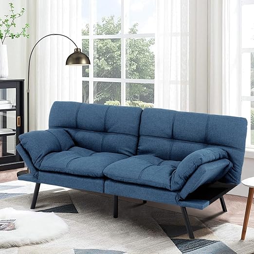 Memory Foam Futon Sofa Bed Convertible Couch
