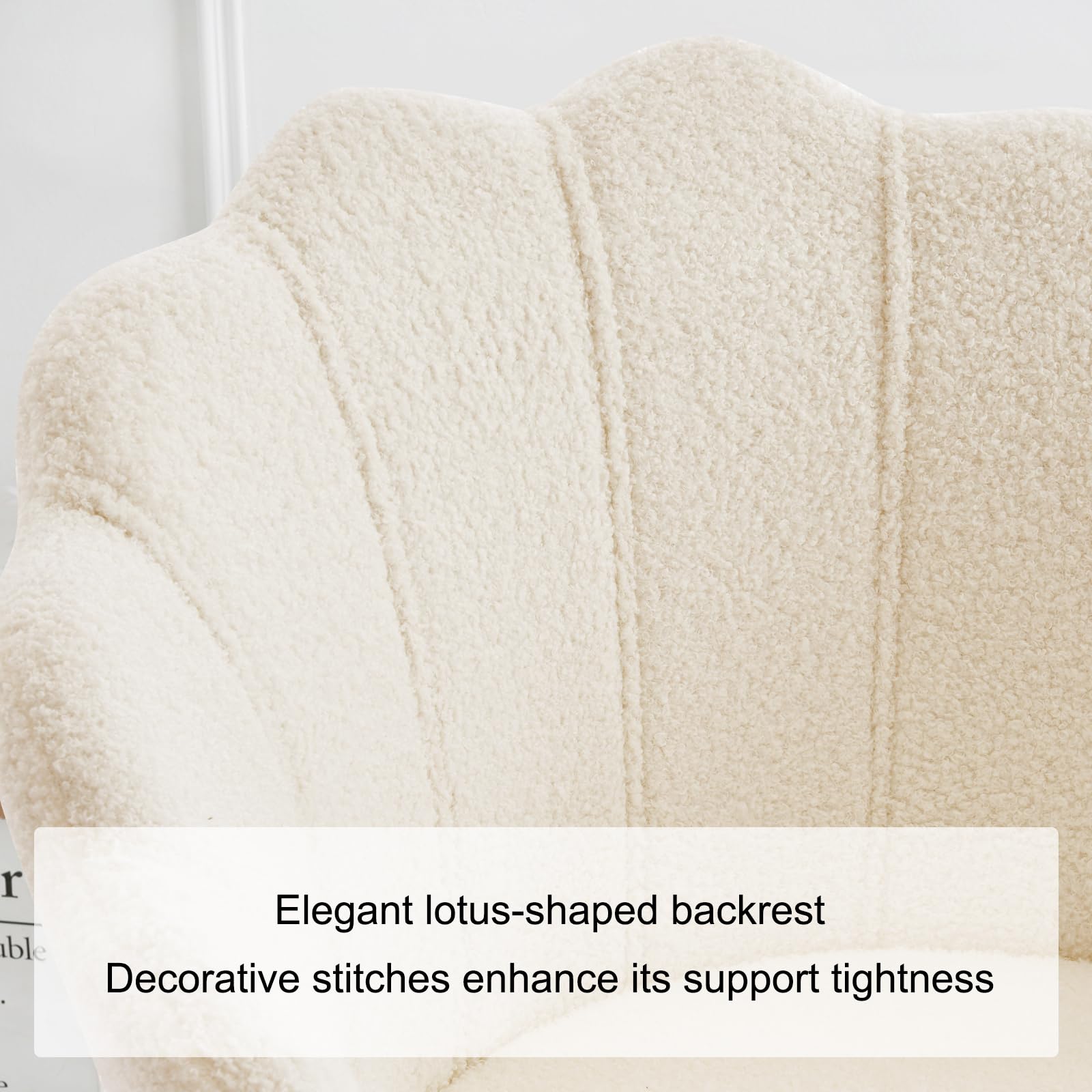 Shell Accent Chair with Gold Legs