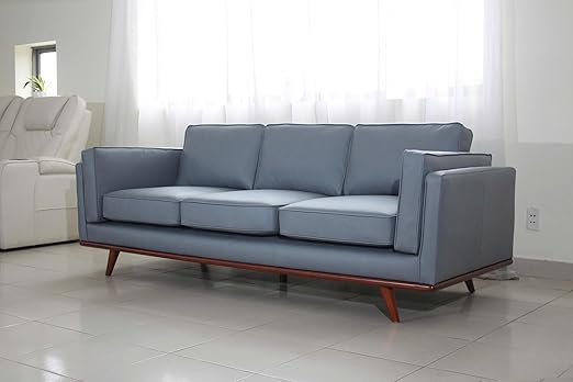 Italian Leather Sofa 89 Inch
