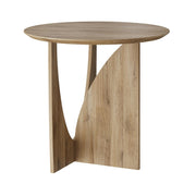Round Side Table with Oak Veneer