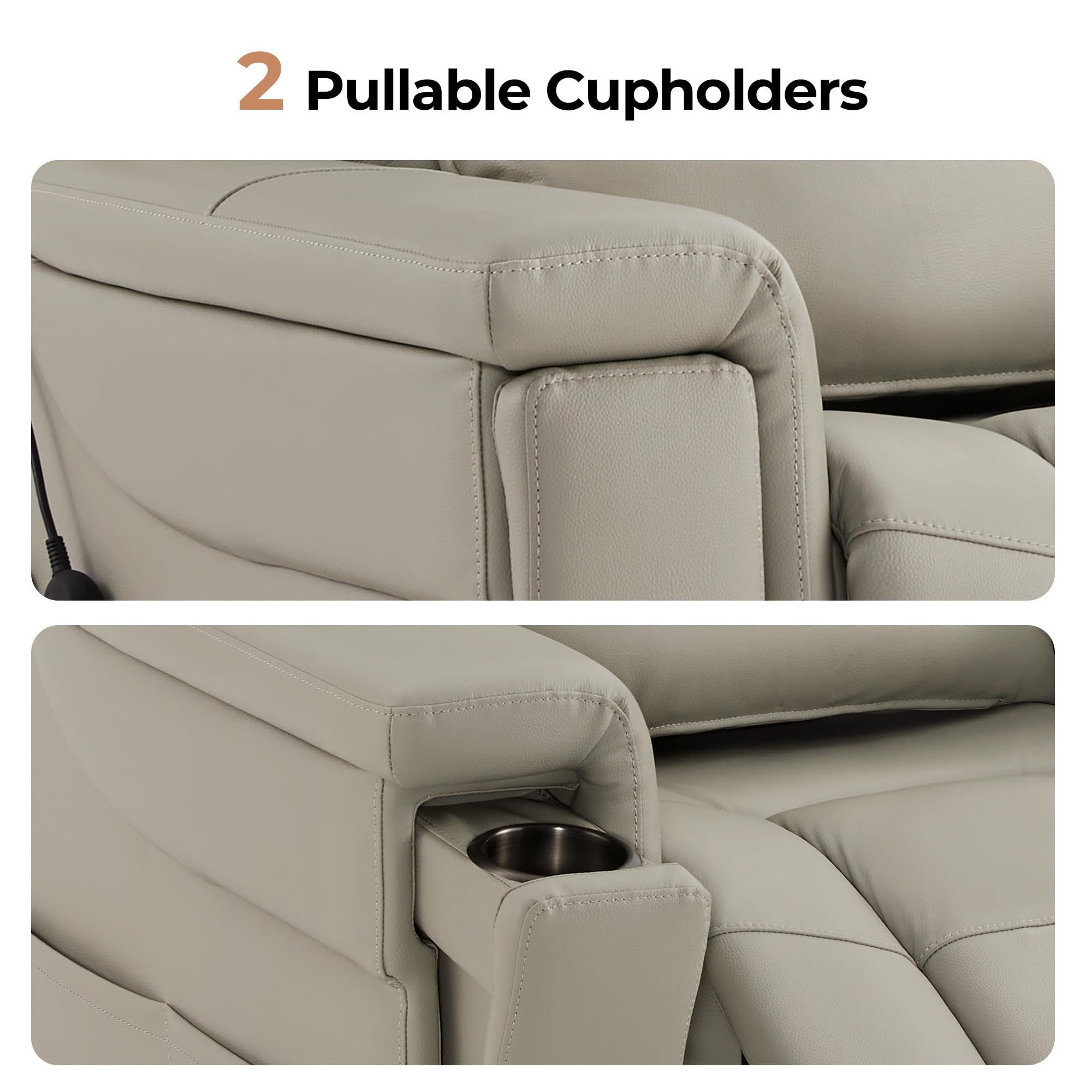 Power Lift Recliner Chair with Headrest and Massage