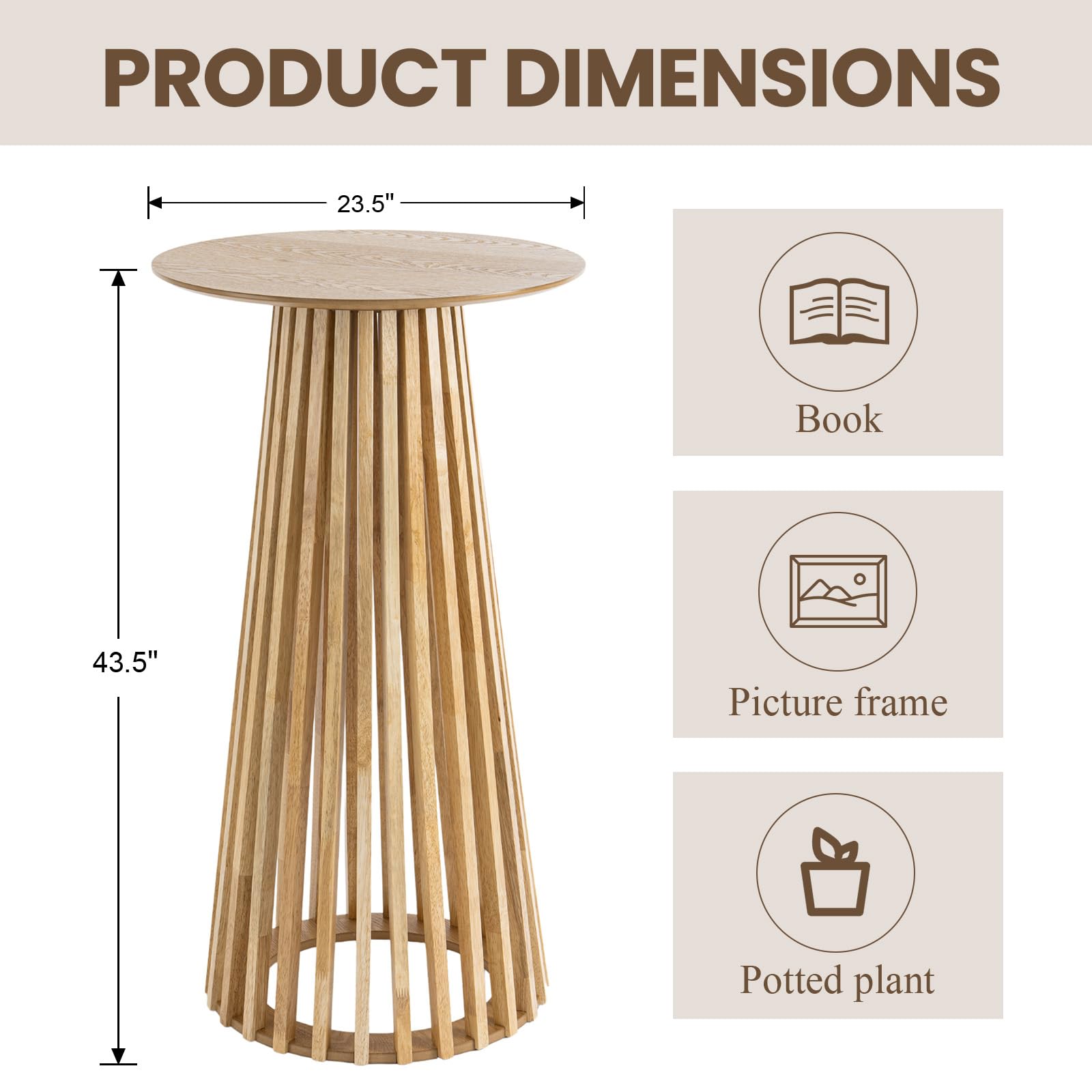 Round Bar Height Pub Table