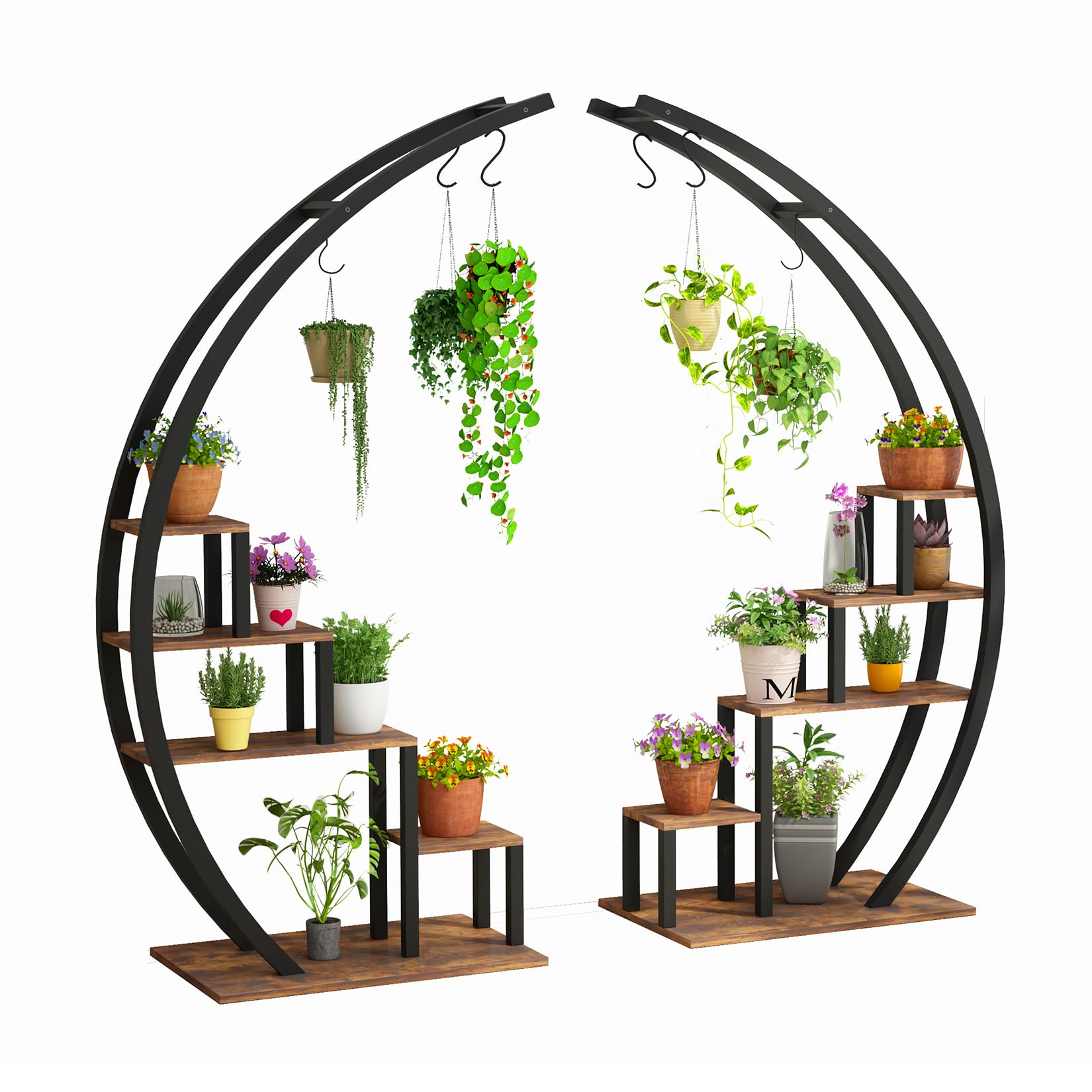 5 Tier Half Moon Plant Stand 2 Pack