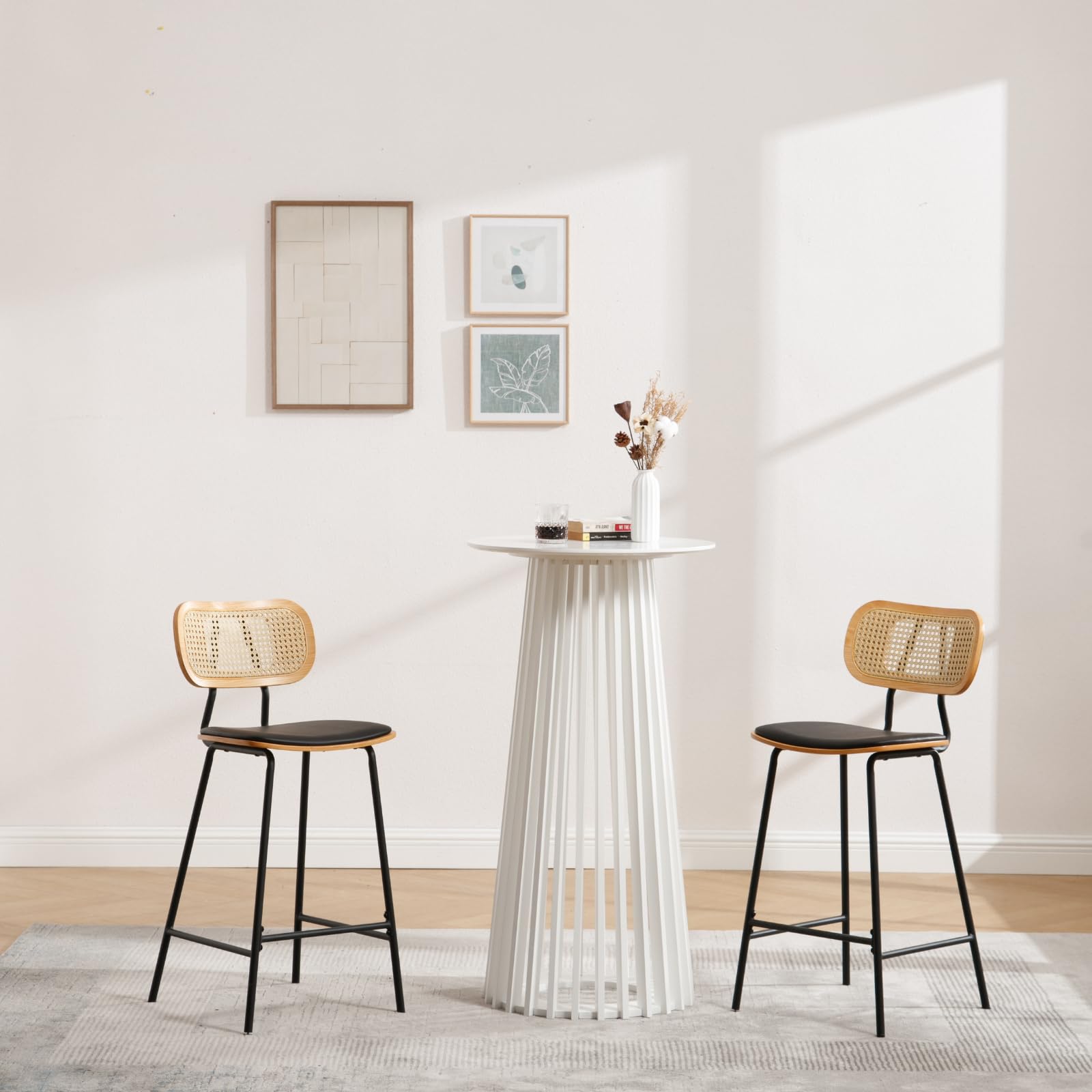 Round Pub Table 24 Inch White Wood Bar Height