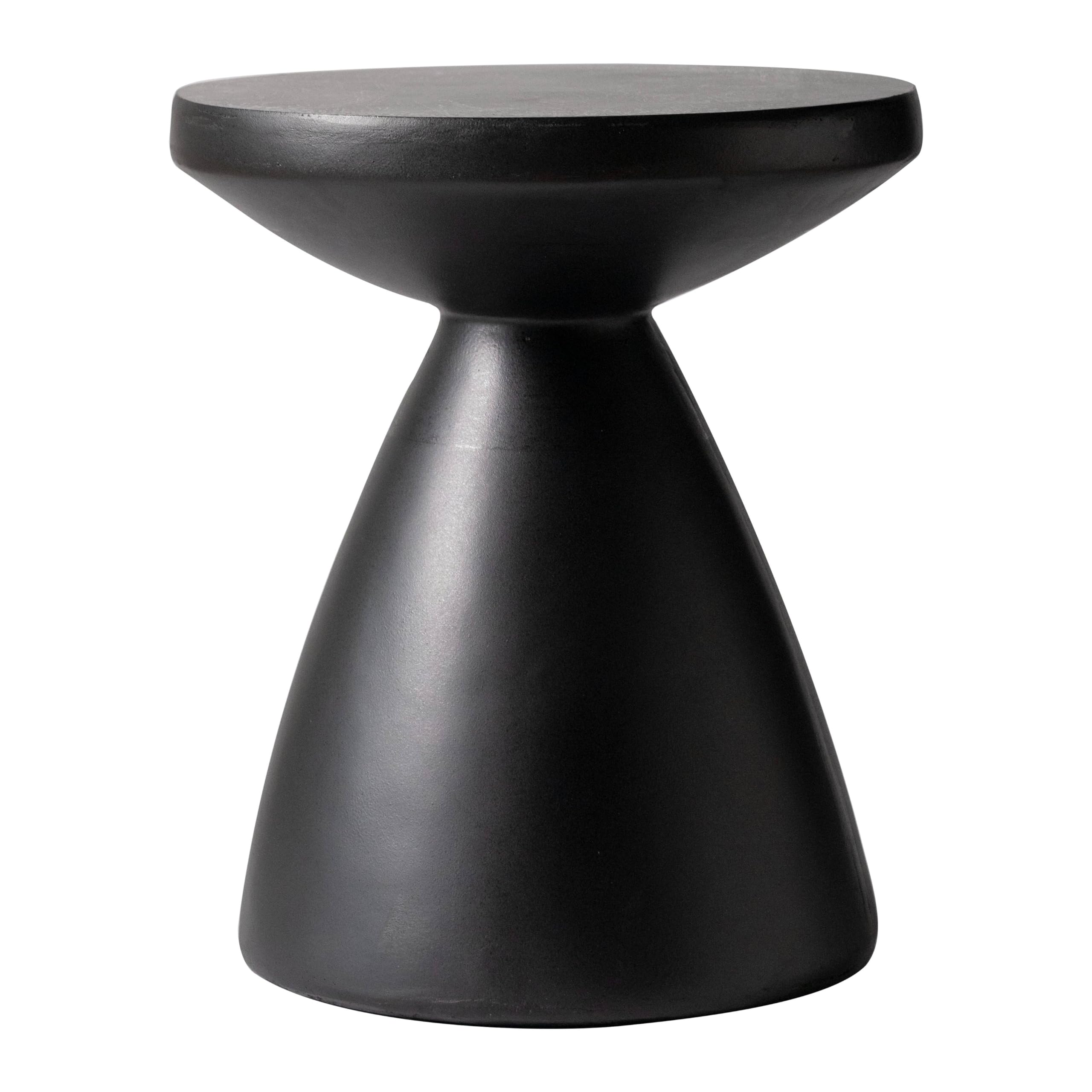Modern Side Table with Fiberstone Top 20" Round Accent Table