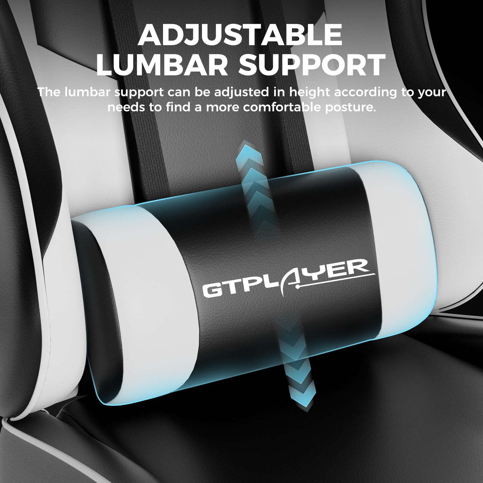 Gaming Chair with Footrest and Lumbar Support