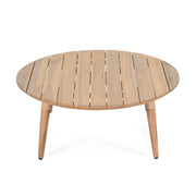 Round Acacia Wood Outdoor Coffee Table