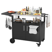 Outdoor Grill Cart with Foldable Top