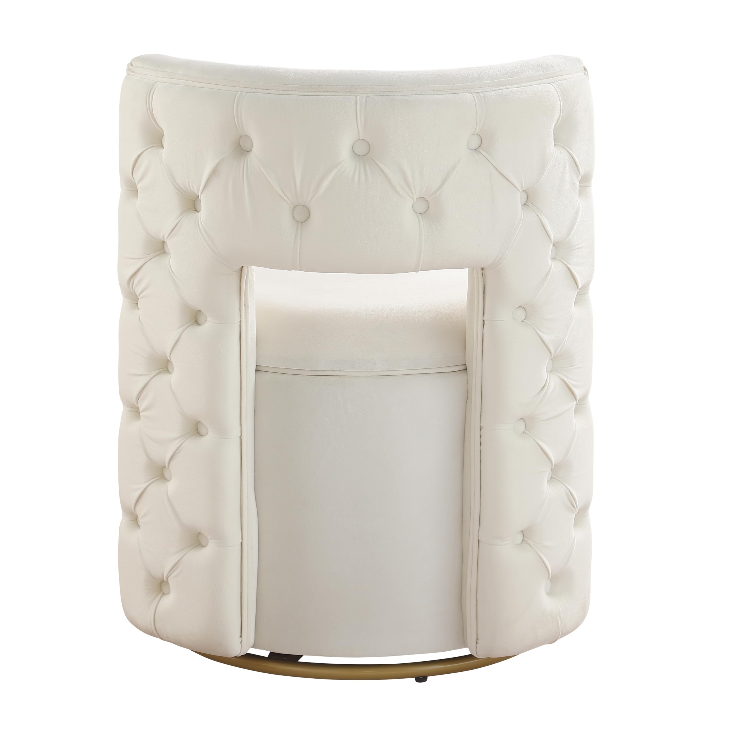 Velvet Swivel Accent Chair with Storage