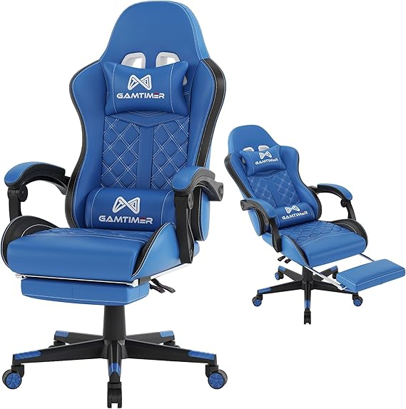 Ergonomic Gaming Chair with Footrest