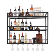 Wall Mounted Wine Rack with LED Light