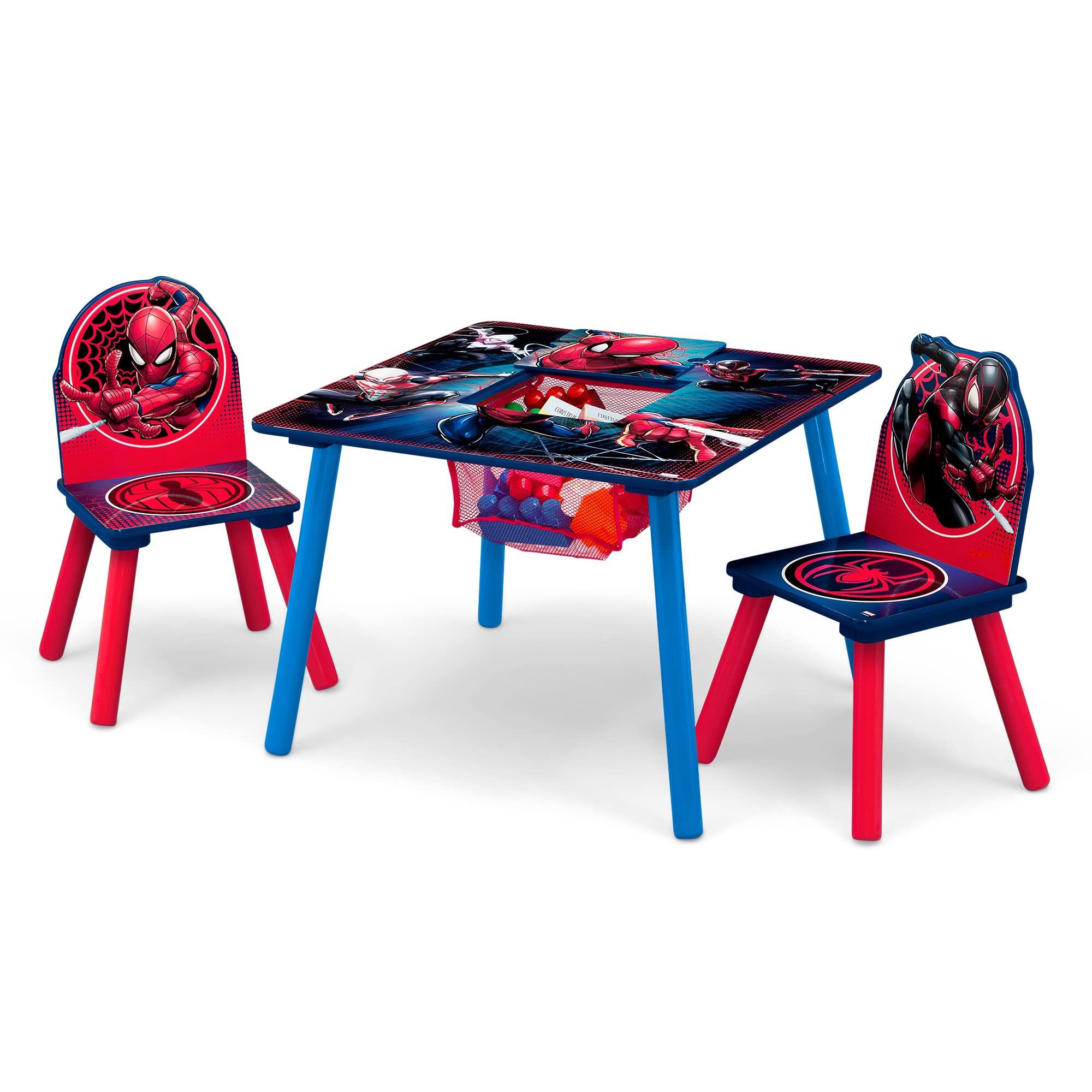 Spider-Man Kids Table and Chair Set with Storage