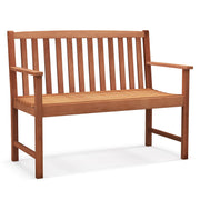 2-Person Eucalyptus Wood Patio Bench