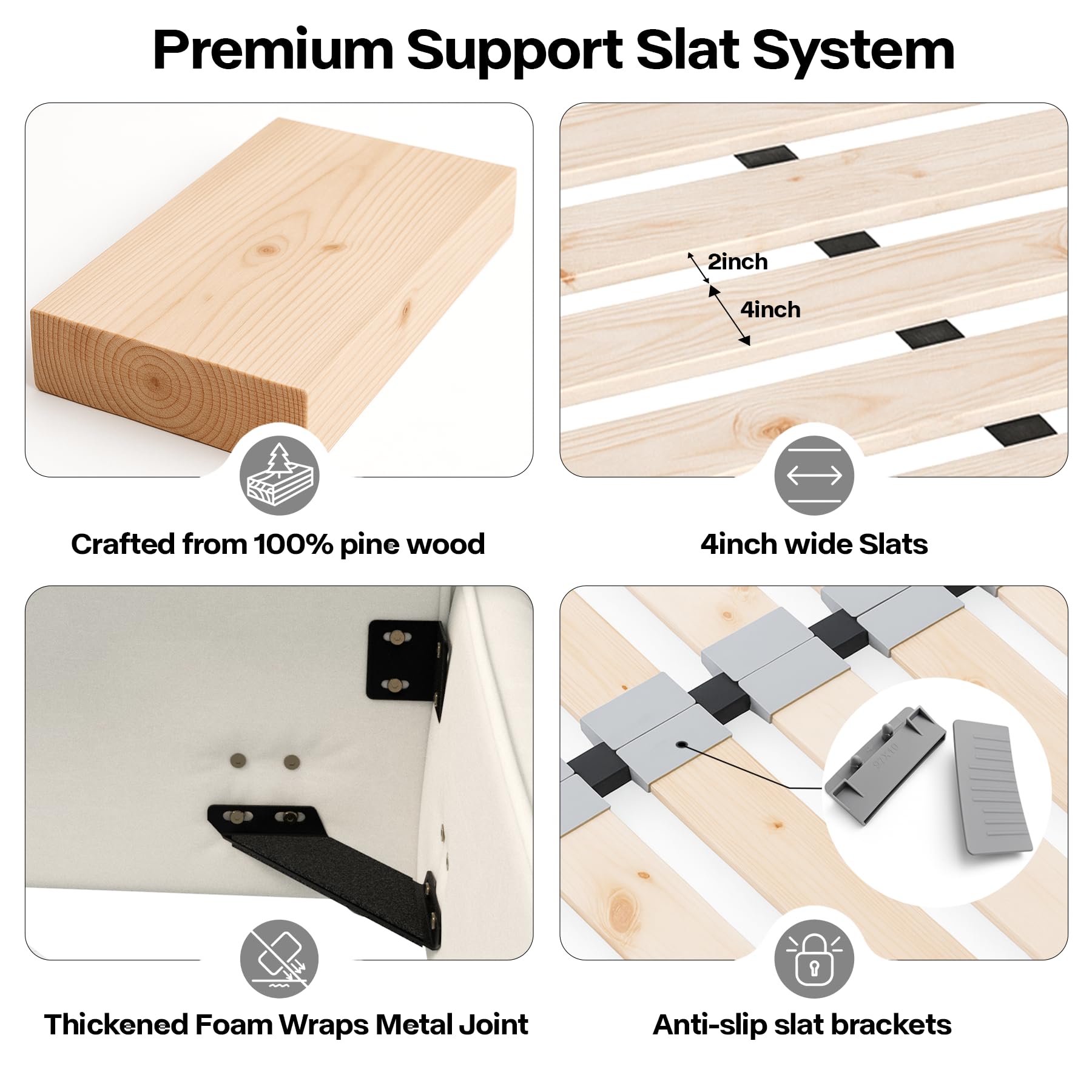 Queen Size Cloud Bed Frame with Oversized Velvet Headboard