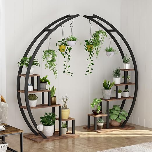 5 Tier Half Moon Plant Stand 2 Pack