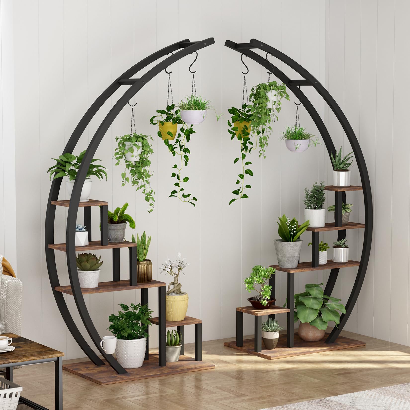 5 Tier Half Moon Plant Stand 2 Pack
