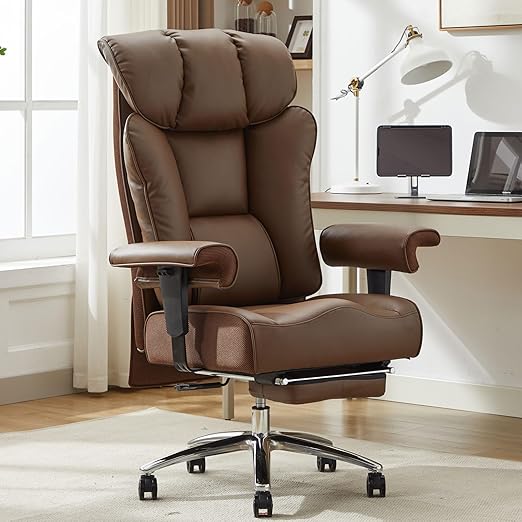 Heavy Duty Executive Office Chair with Footrest