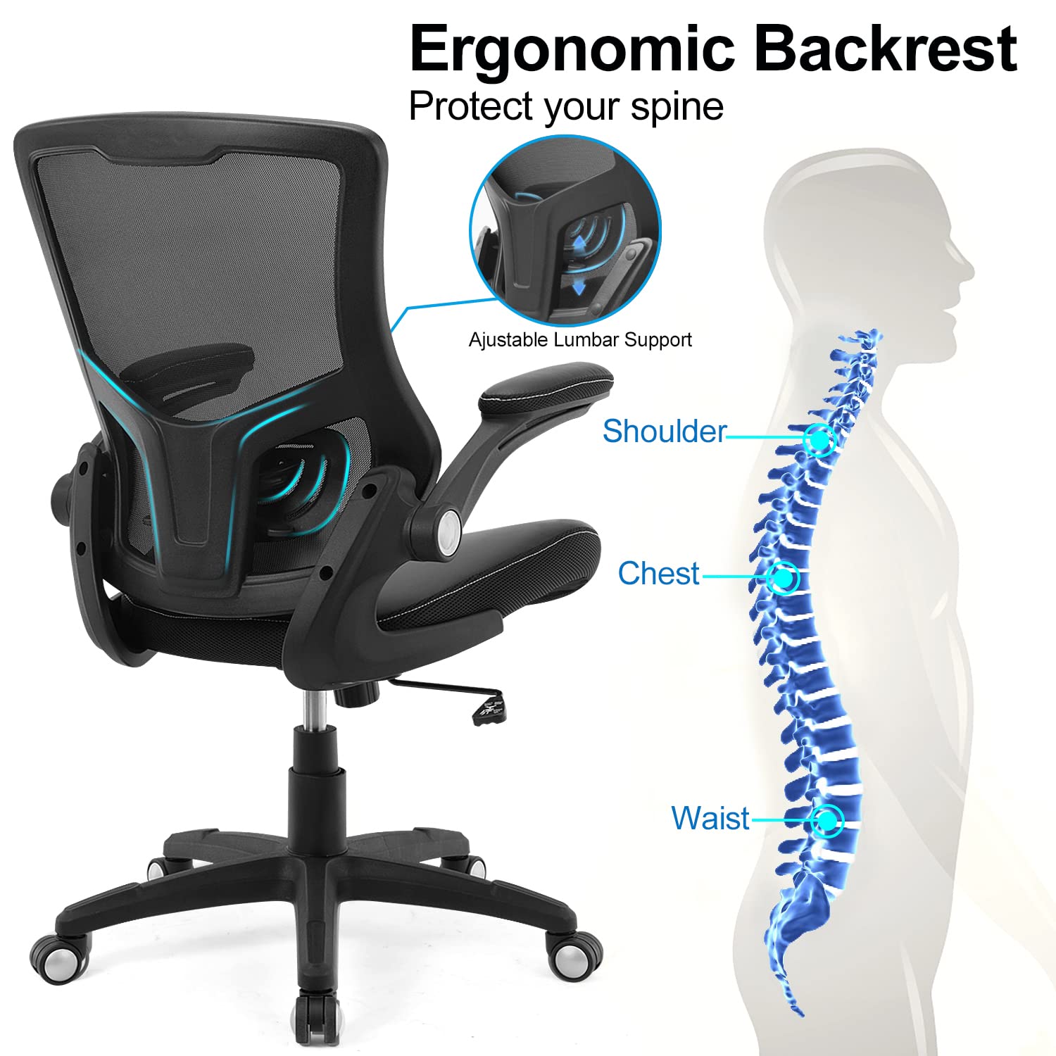 Ergonomic Office Chair with Adjustable Lumbar Support