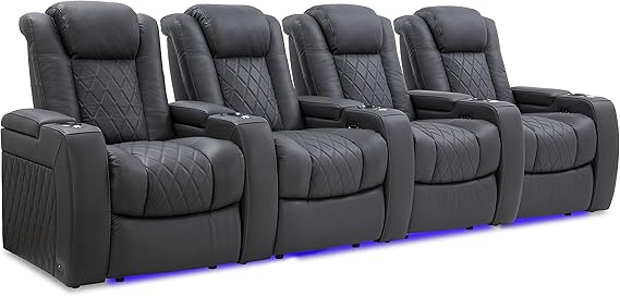 Tuscany Home Theater Seat - Power Recliner Row of 3