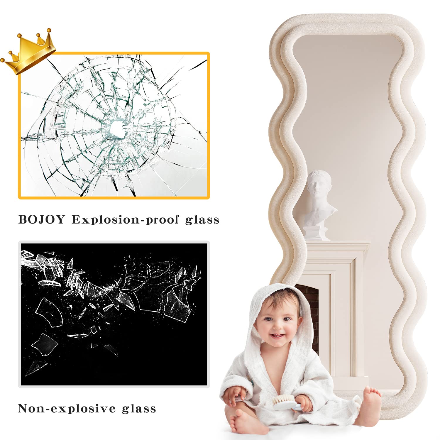 Full Length Wavy Mirror 63x24
