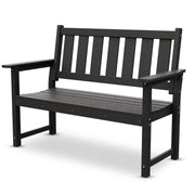 HDPE Outdoor Garden Bench 50" Weatherproof 2-Person