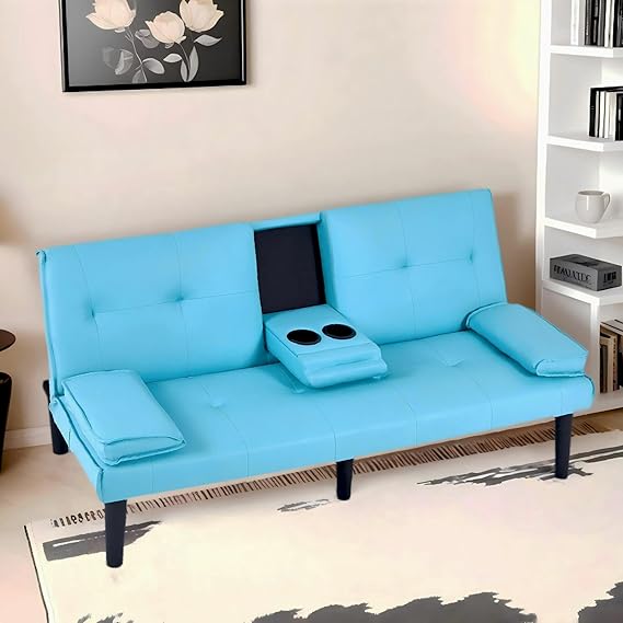 67" Modern Futon Sofa Bed Convertible Sleeper