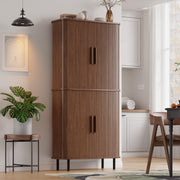 71" Fluted Pantry Cabinet with Adjustable Shelves and Pegboards