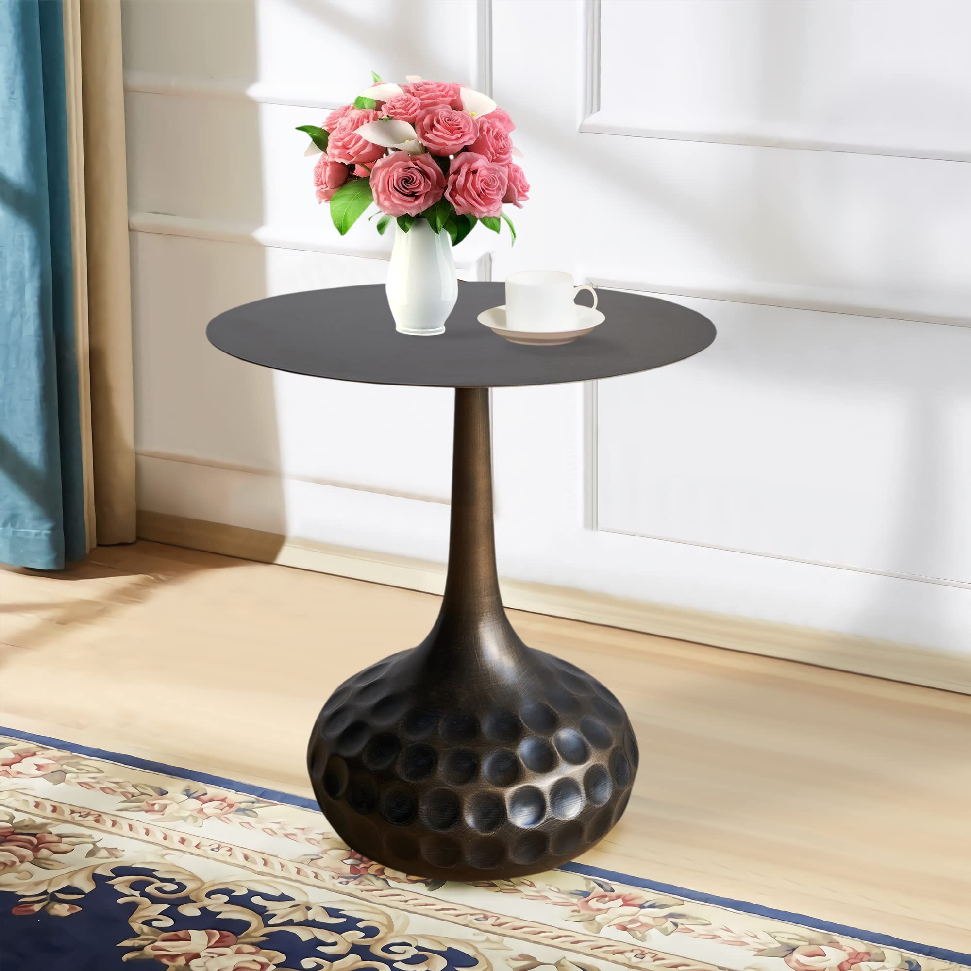 Round Metal Accent Table