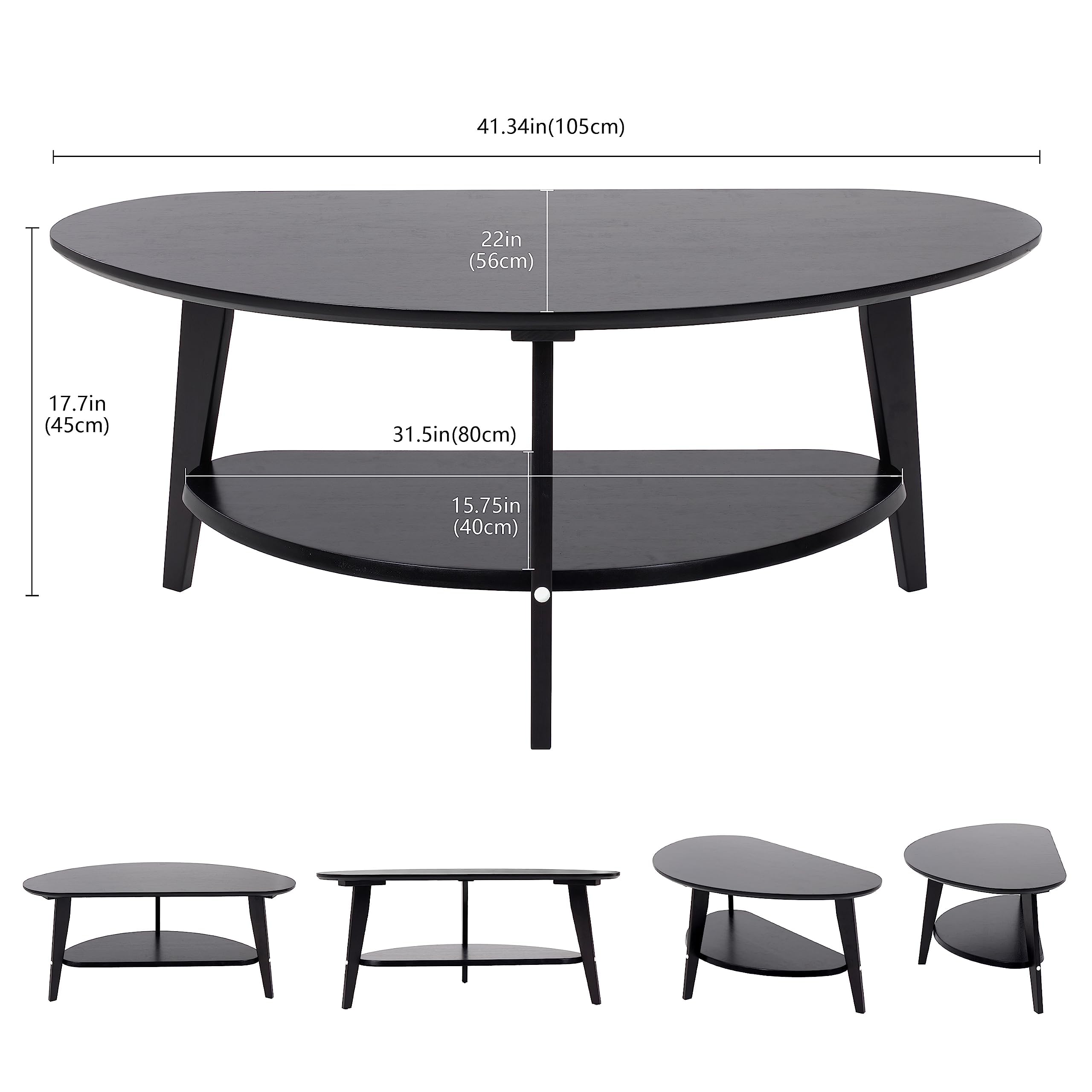 Mid Century Modern Oval Coffee Table