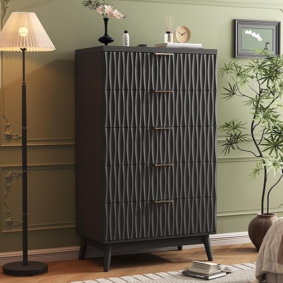 47" Wide 6 Drawer Dresser - Modern Wood Chest