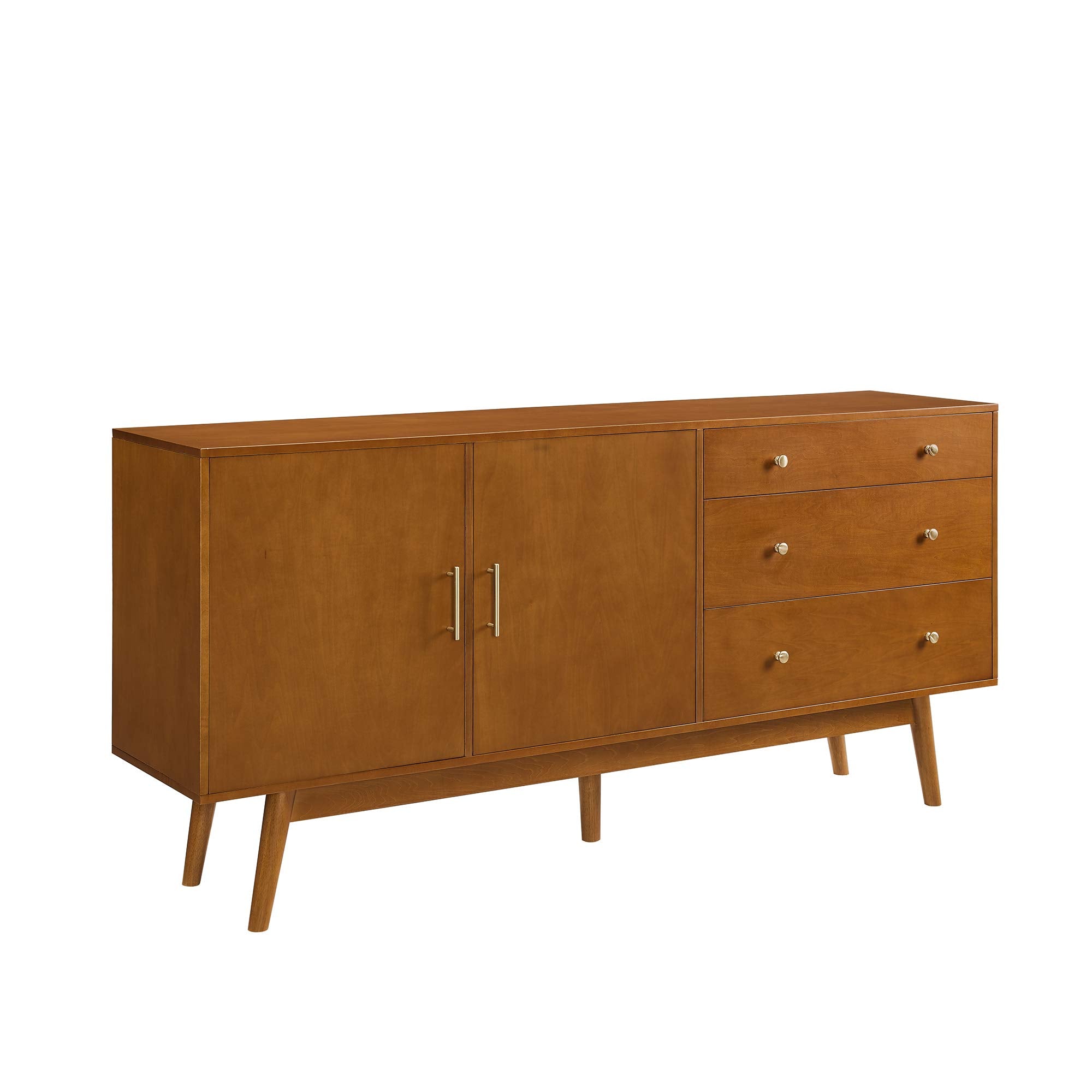 70 Inch Mid-Century Modern Sideboard with Drawers and Doors