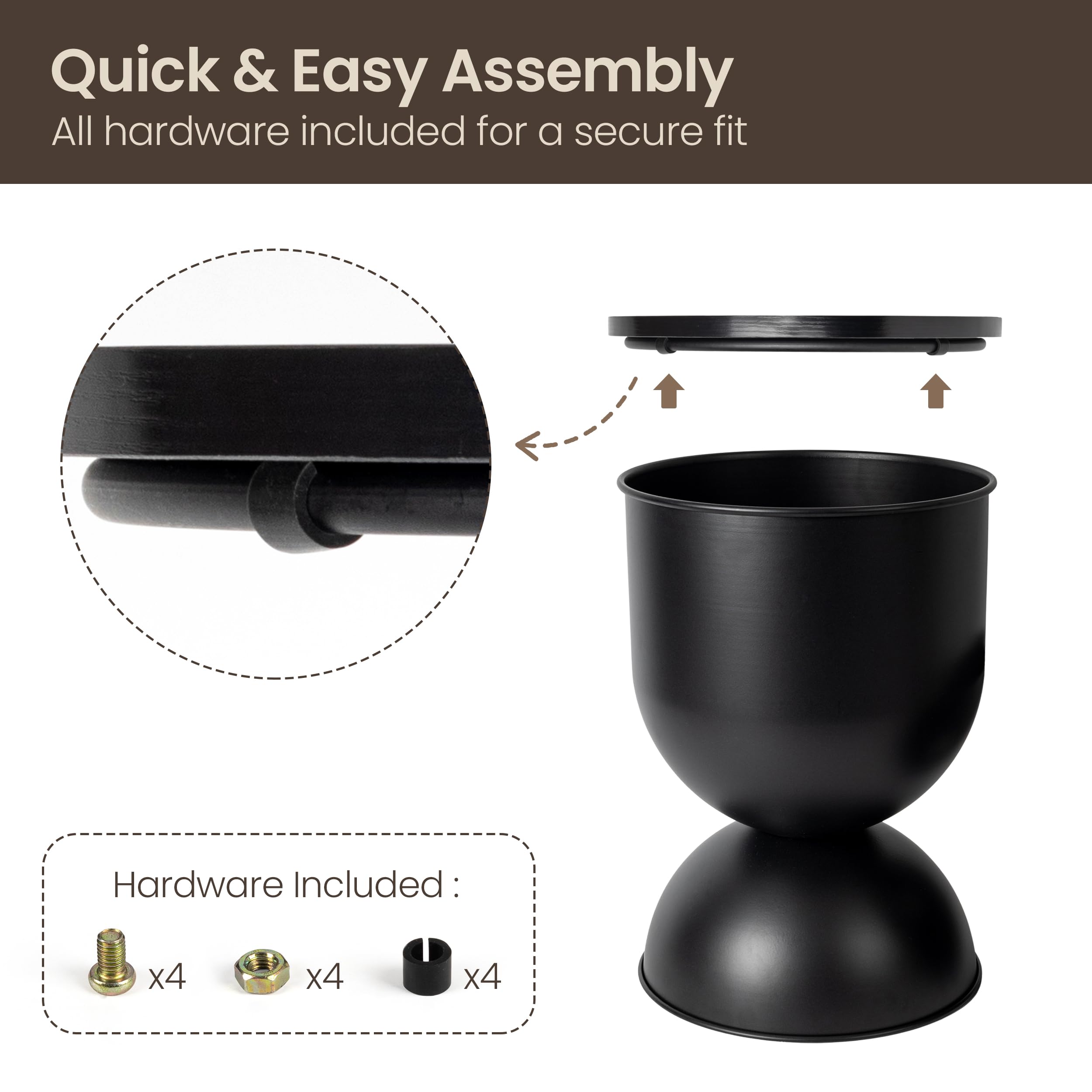 Storage Drum Side Table with Removable Lid