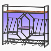 Wall Mounted Wine Rack with LED Light