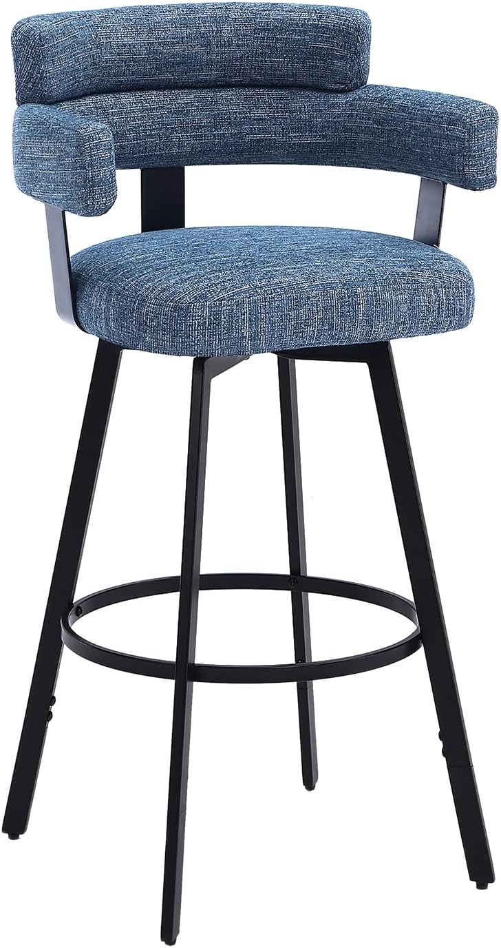 30 Inch Swivel Bar Stools Set of 2 with Full Back