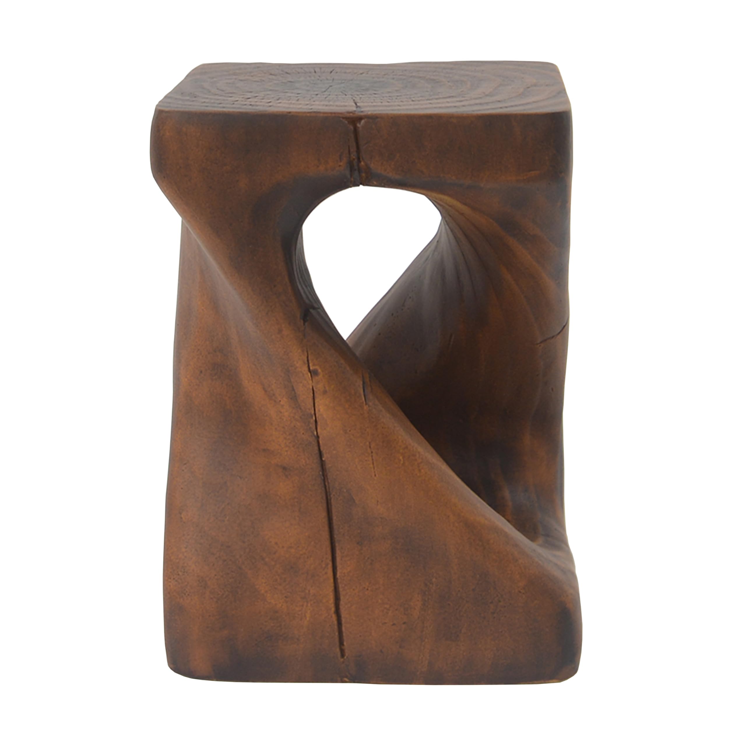 Twist Shape Accent Side Table - Modern Pedestal End Table