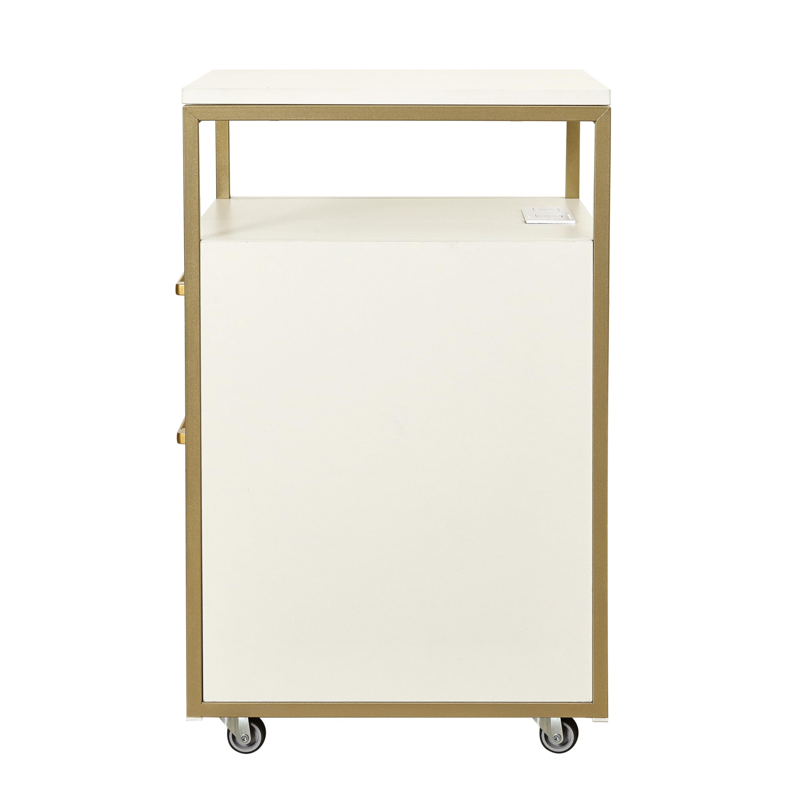 Rolling File Cabinet with Lock and USB Charging