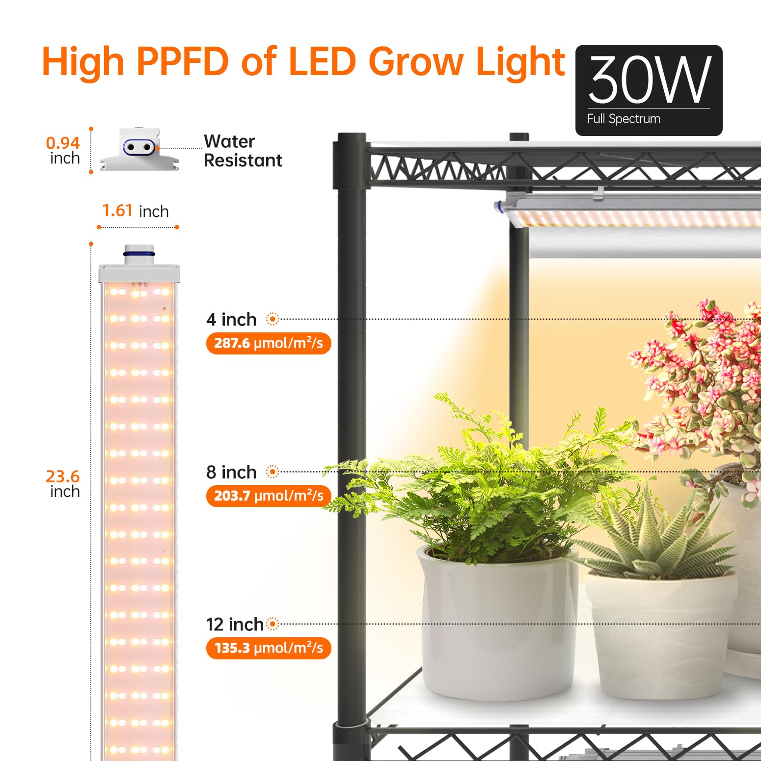 6-Tier Indoor Greenhouse with Grow Lights