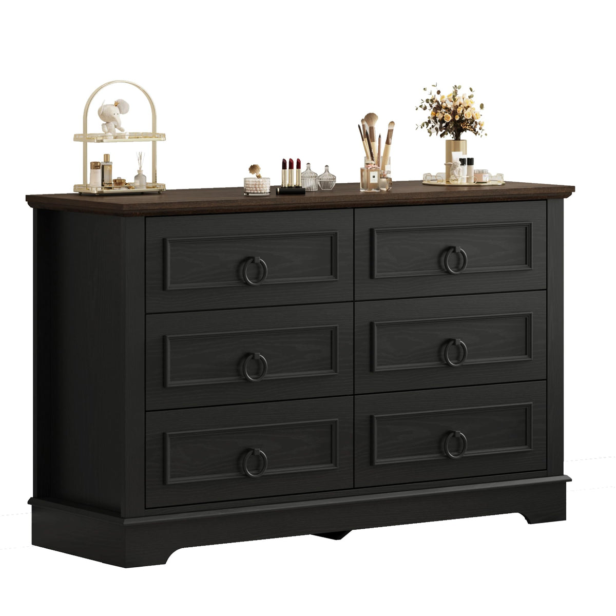 6-Drawer Dresser 47.2" Wide Farmhouse Chest