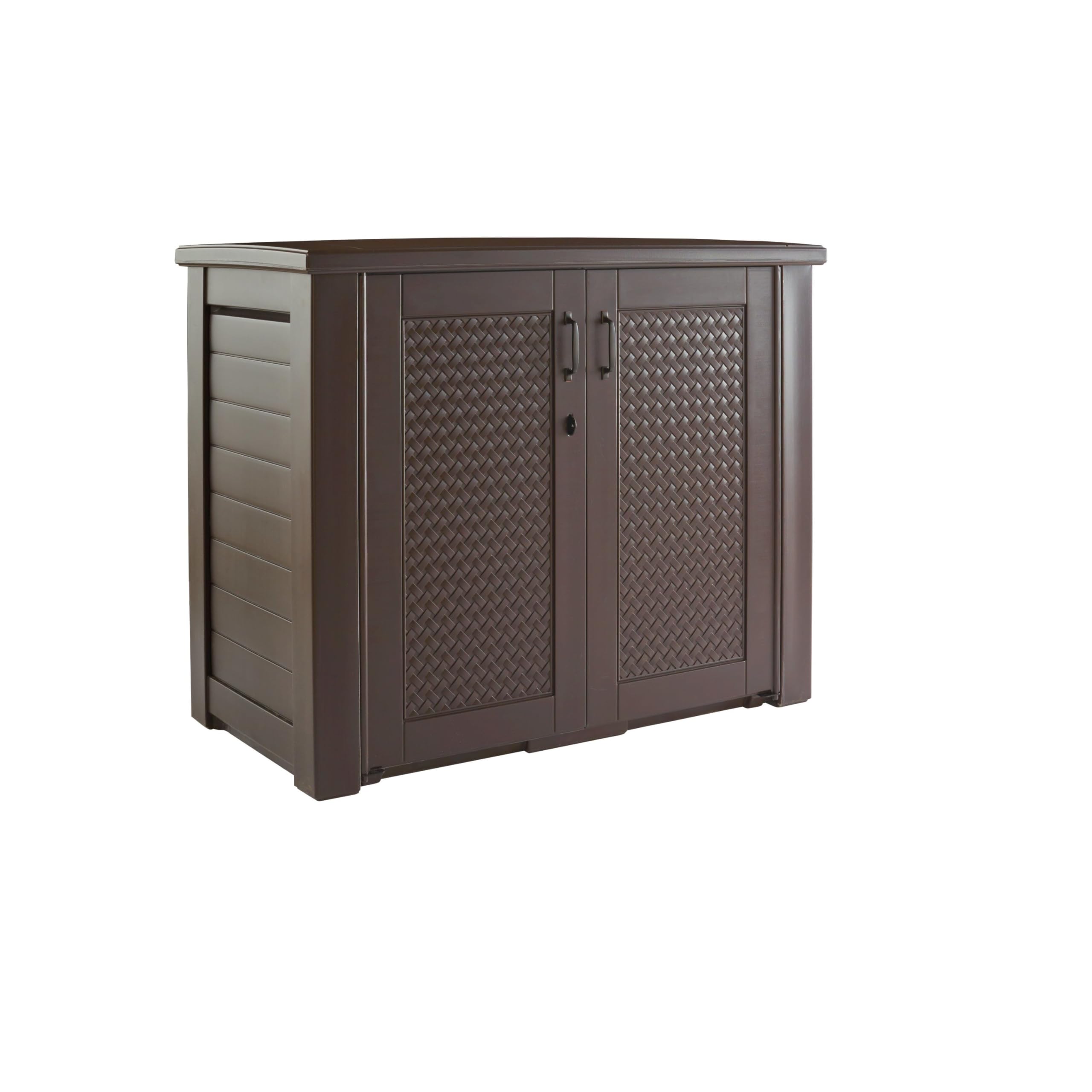 Decorative Outdoor Storage Cabinet 123 Gallon Weather Resistant