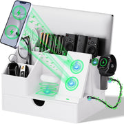 6-in-1 Multi-Device Charging Station with Drawer