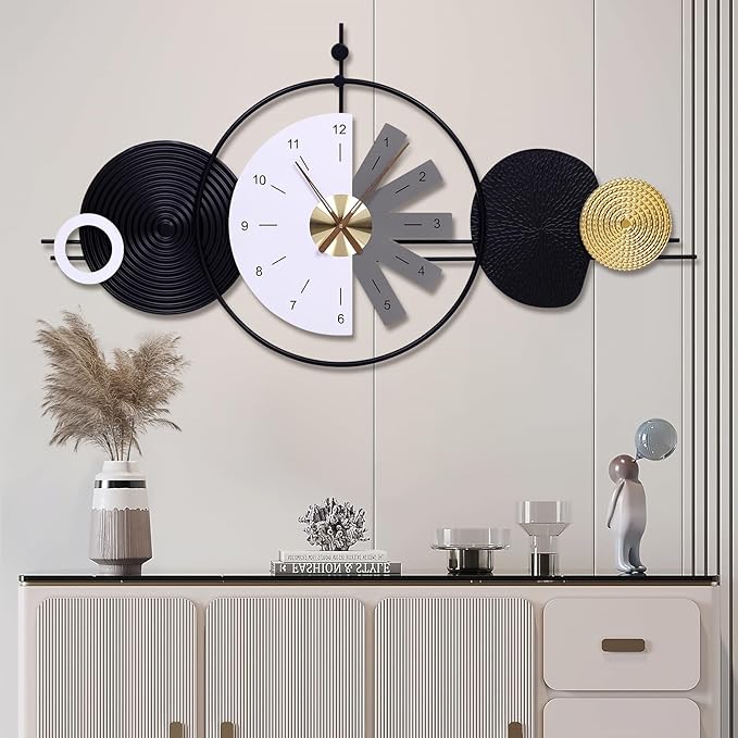 Large Modern Feather Wall Clock