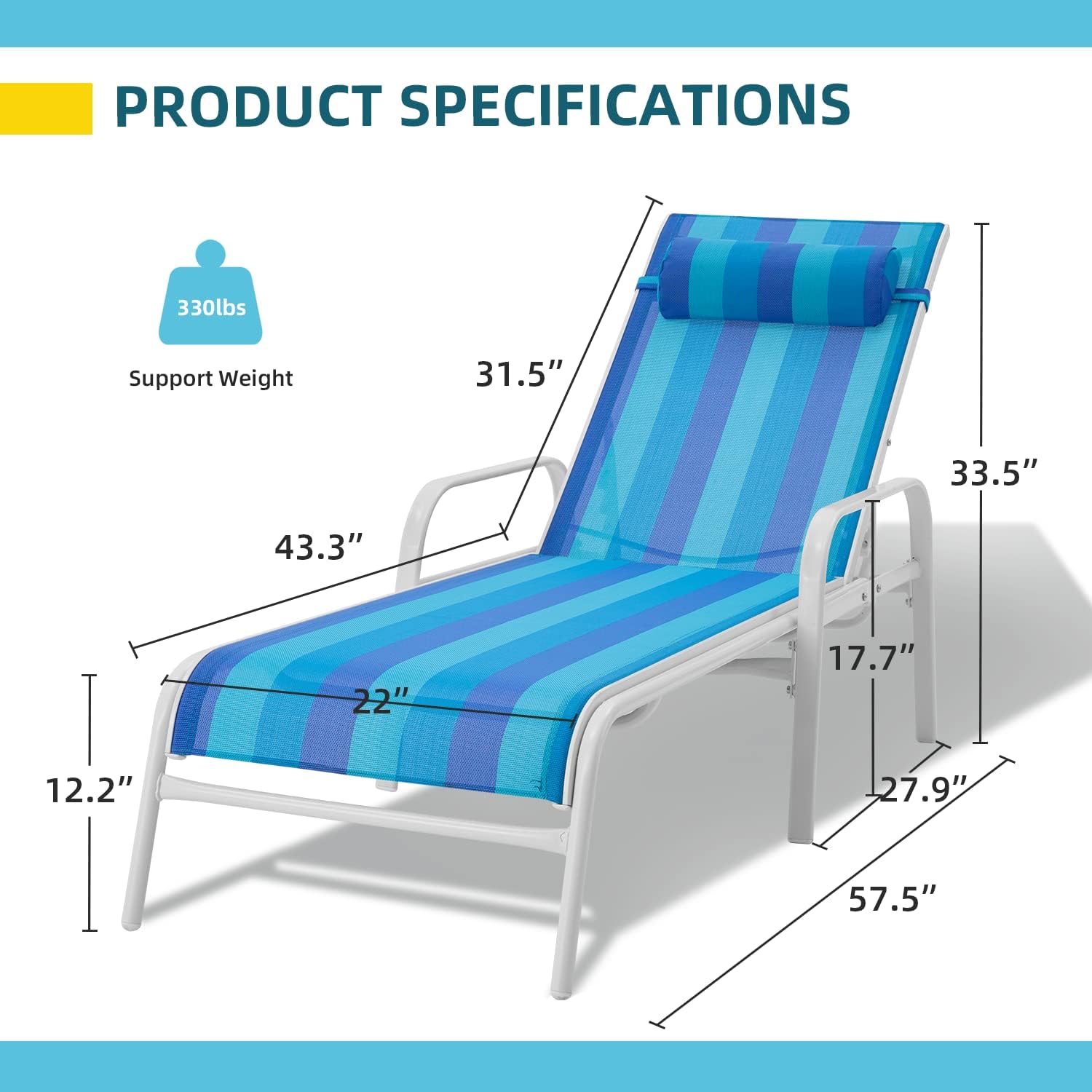All-Weather Textiline Recliner Chairs Set of 2
