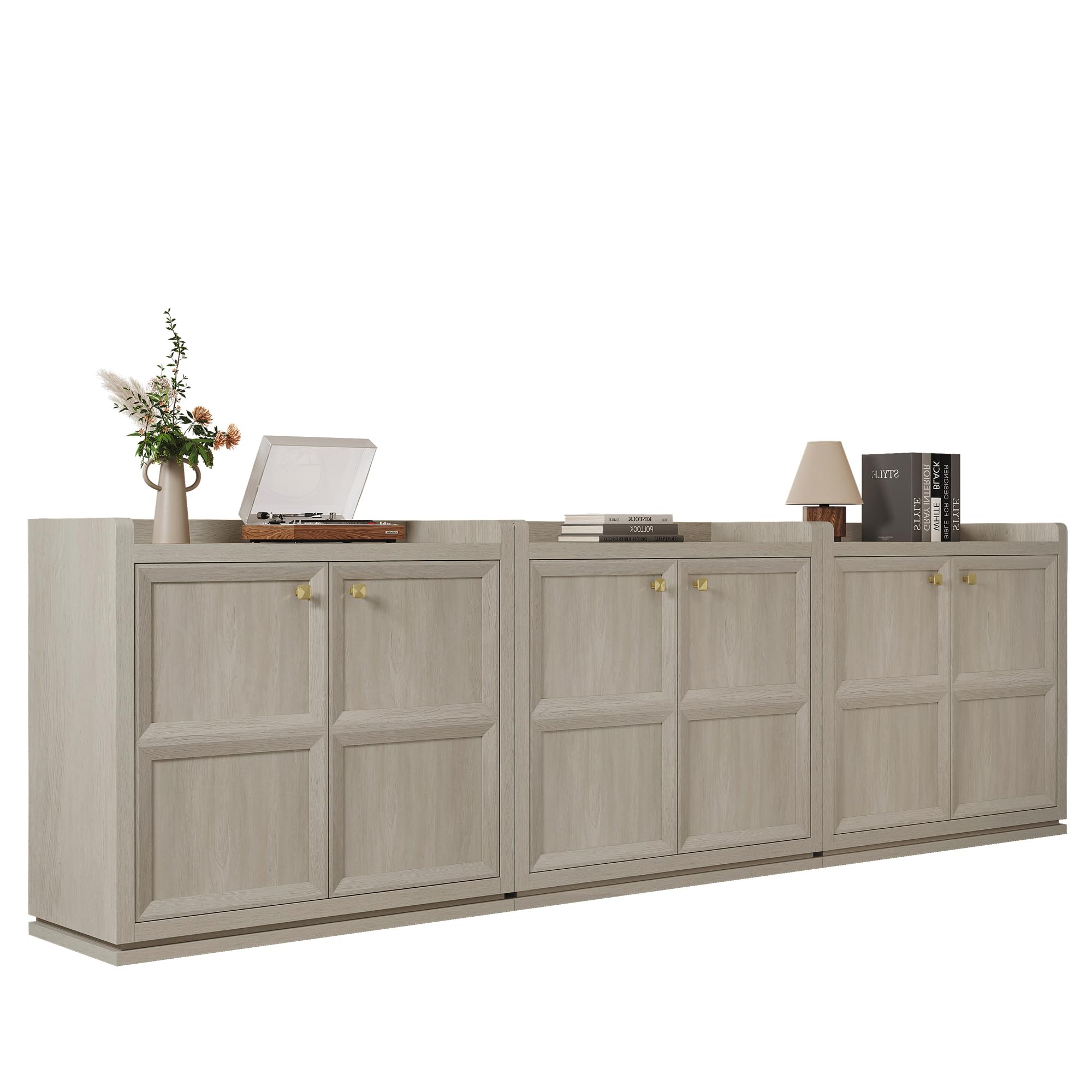 Storage Cabinet with Doors and Adjustable Shelves