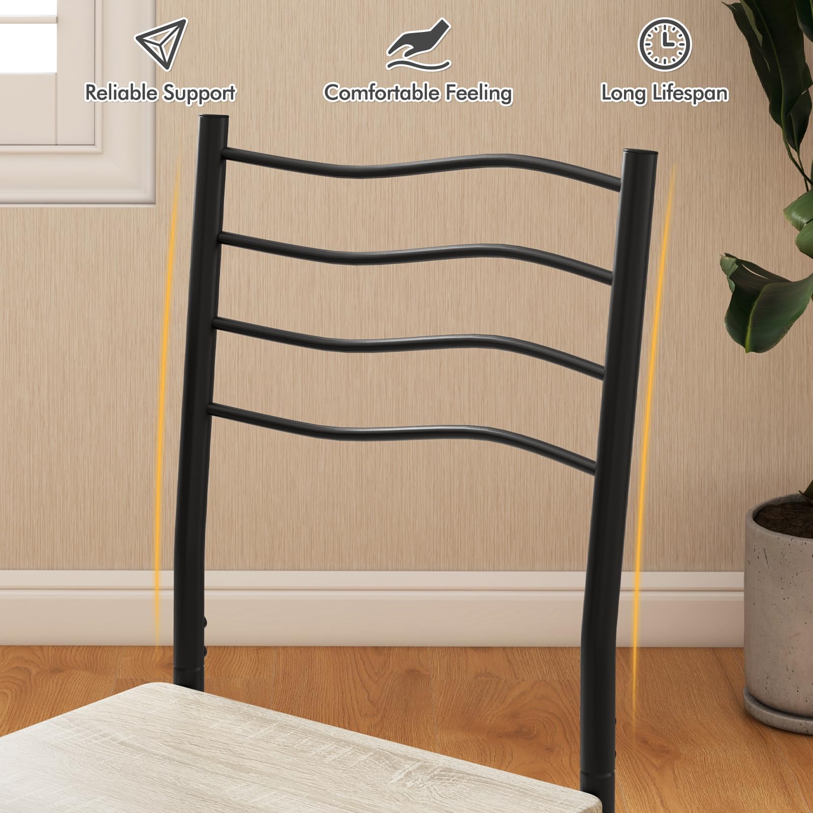 5-Piece Dining Table Set with 4 Chairs