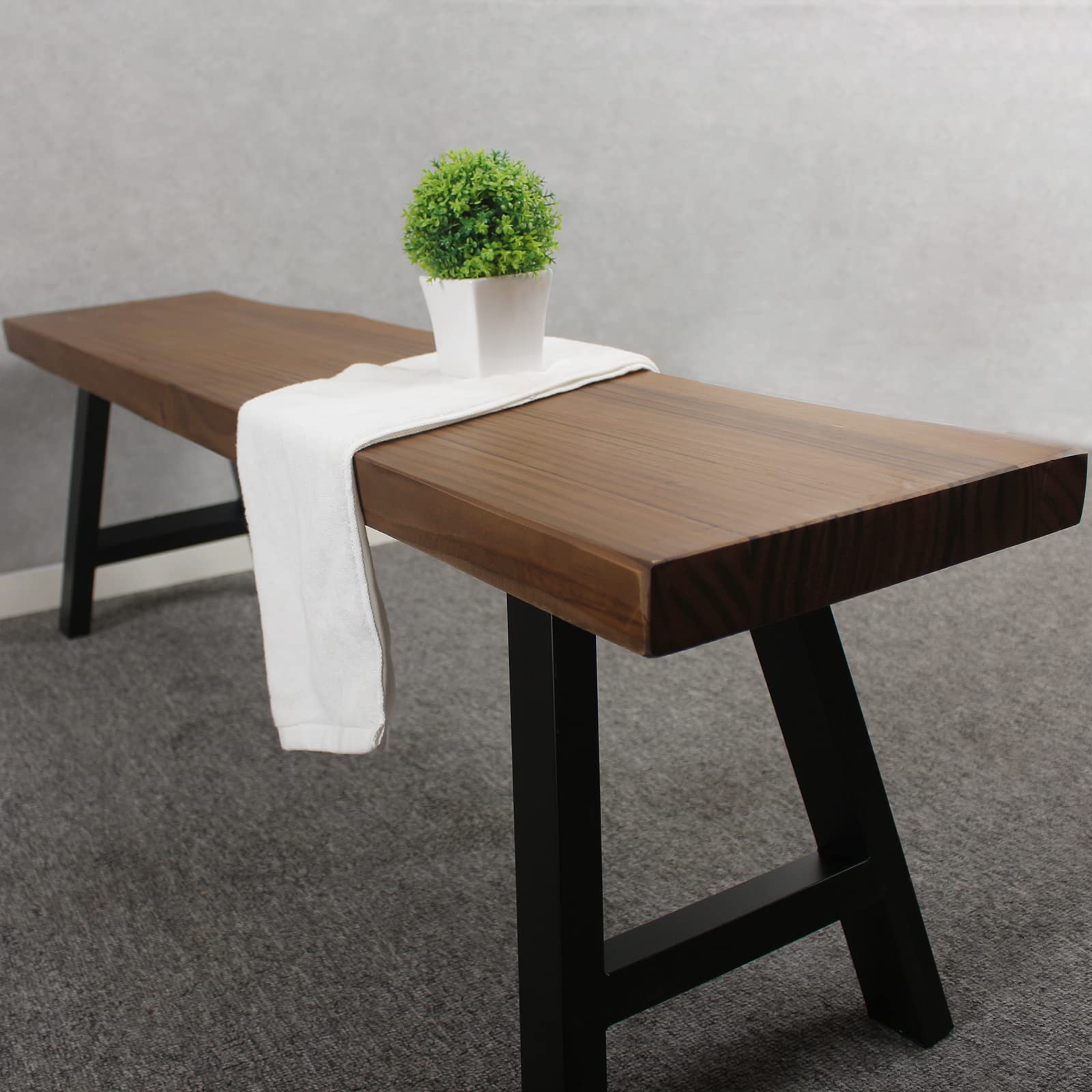 Outdoor Solid Wood Bench 48 Inch