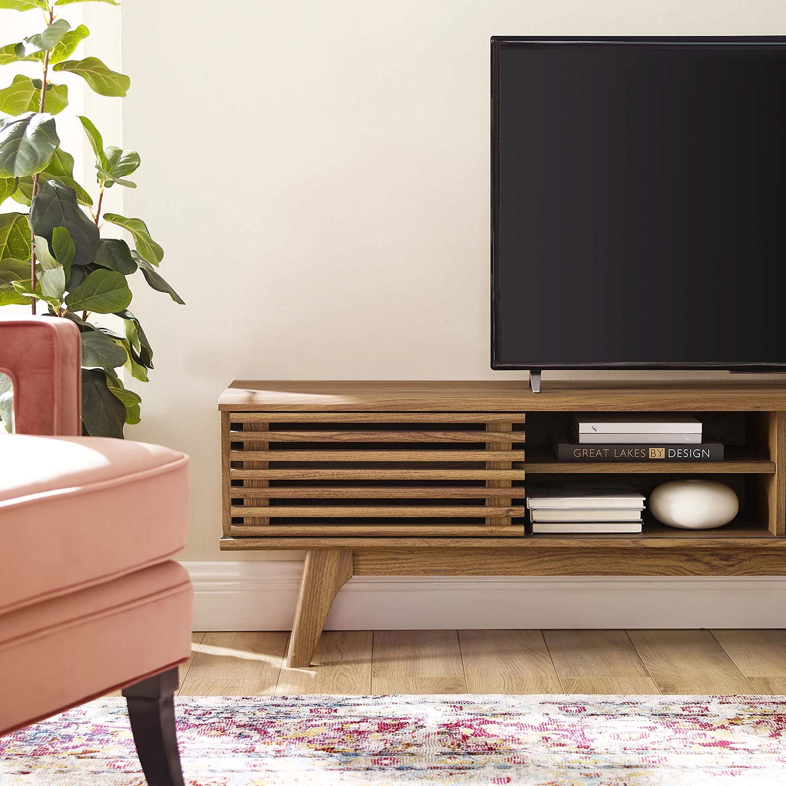70" Mid-Century Media Console TV Stand